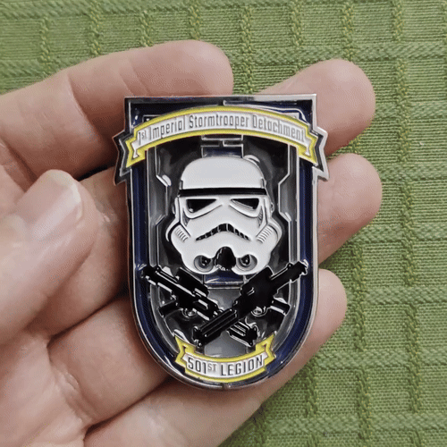 An animated GIF of me flipping the coin from one side to the other.